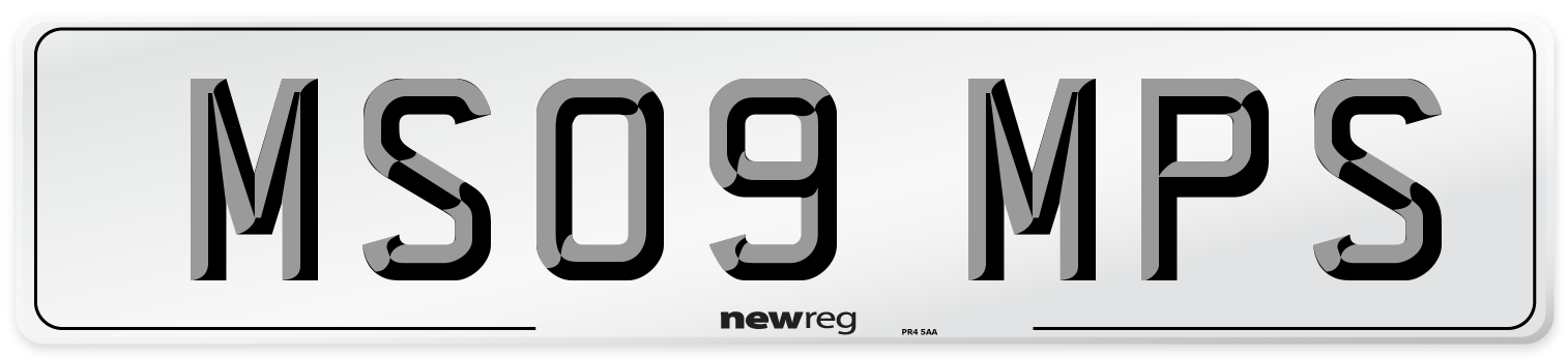 MS09 MPS Number Plate from New Reg